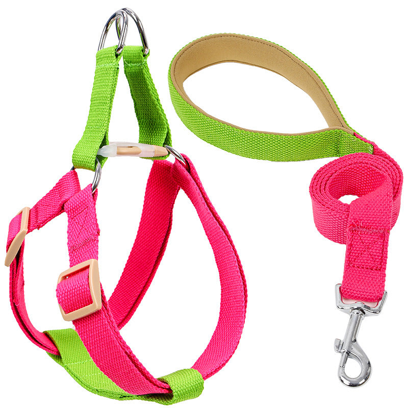 Color Pet Drawstring Vest-style Dog Leash: The Perfect Blend of Style and Functionality