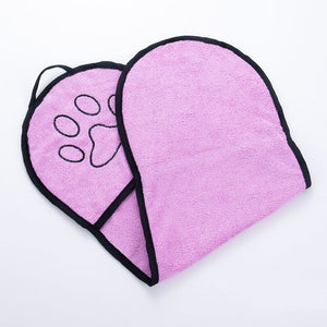 Solid Color Water Pet Bath Towel