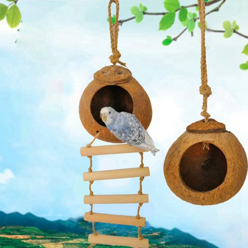 Enhance Your Pets' Joy with Our Natural Coconut Shell Bird Nest