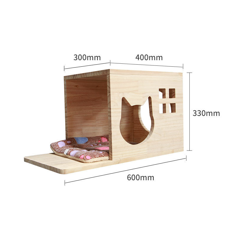 Transform Your Cat's Playtime with Our Solid Wood Climbing Frame