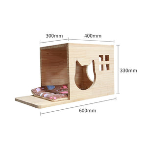 Transform Your Cat's Playtime with Our Solid Wood Climbing Frame