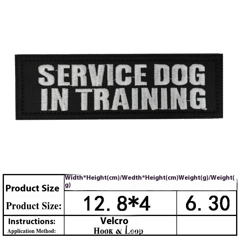 Pet Dog Accessories Embroidered Velcro