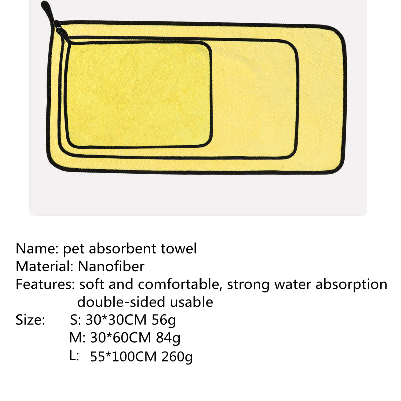 Multi-size Pet Absorbent Bath Towel