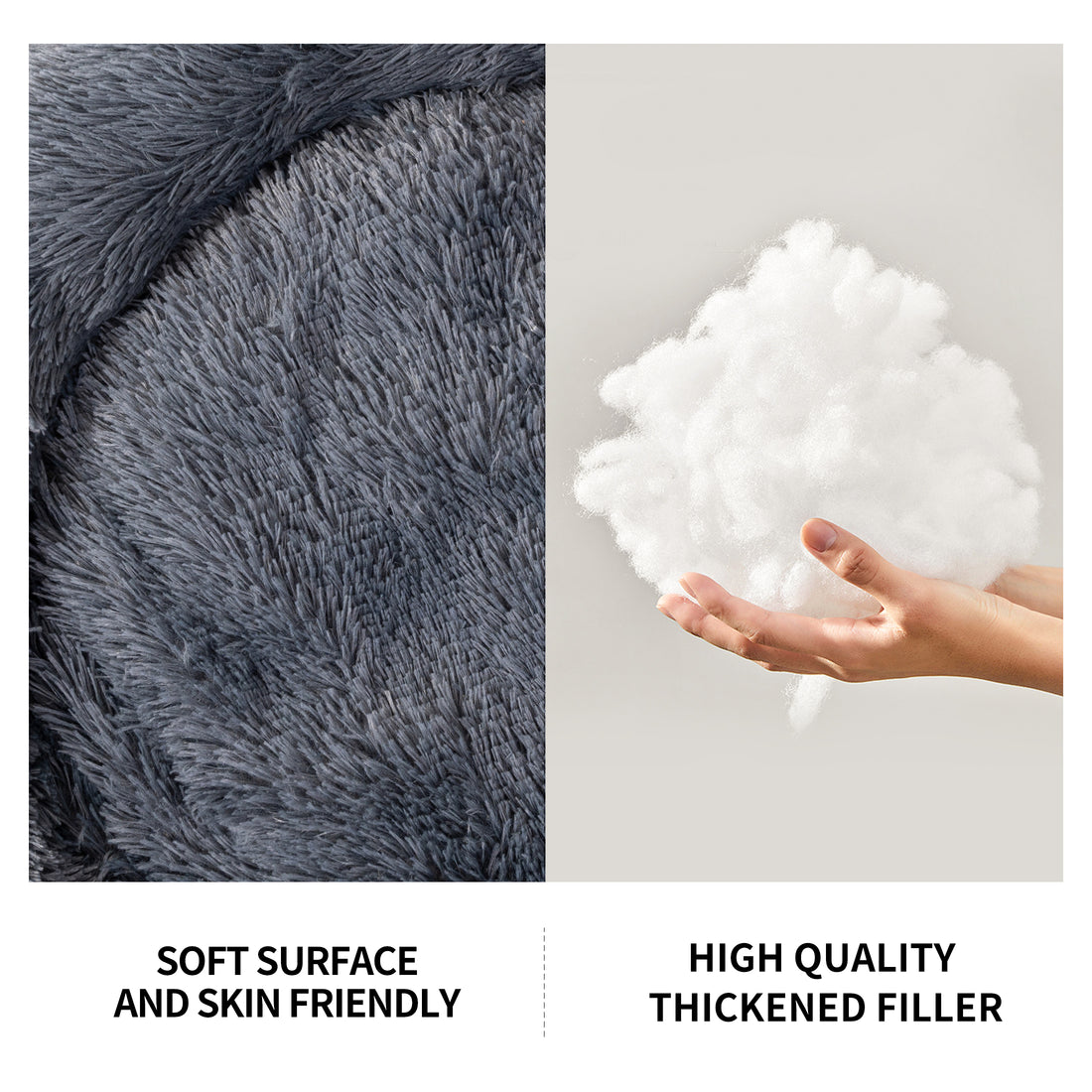 Washable Round Soft Pet Bed