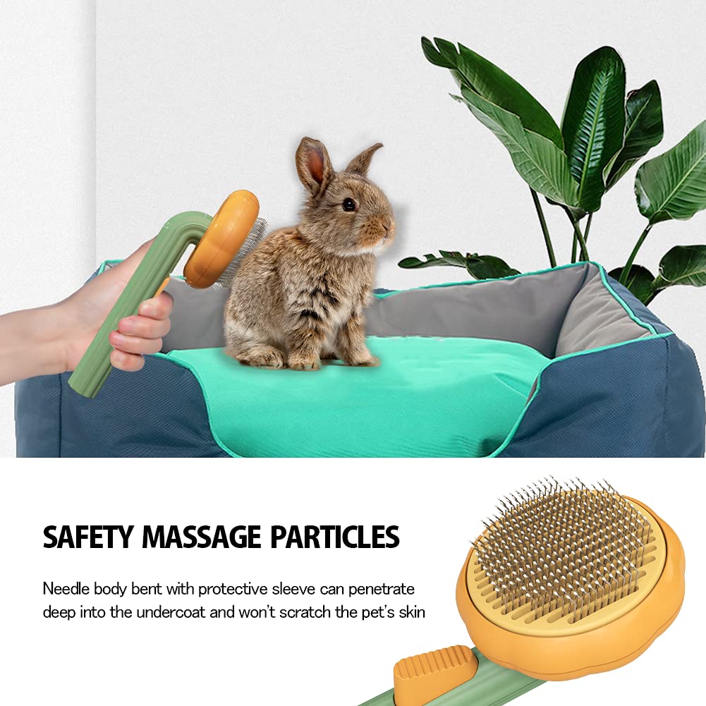 Pet Pumpkin Self Cleaning Slicker Brush
