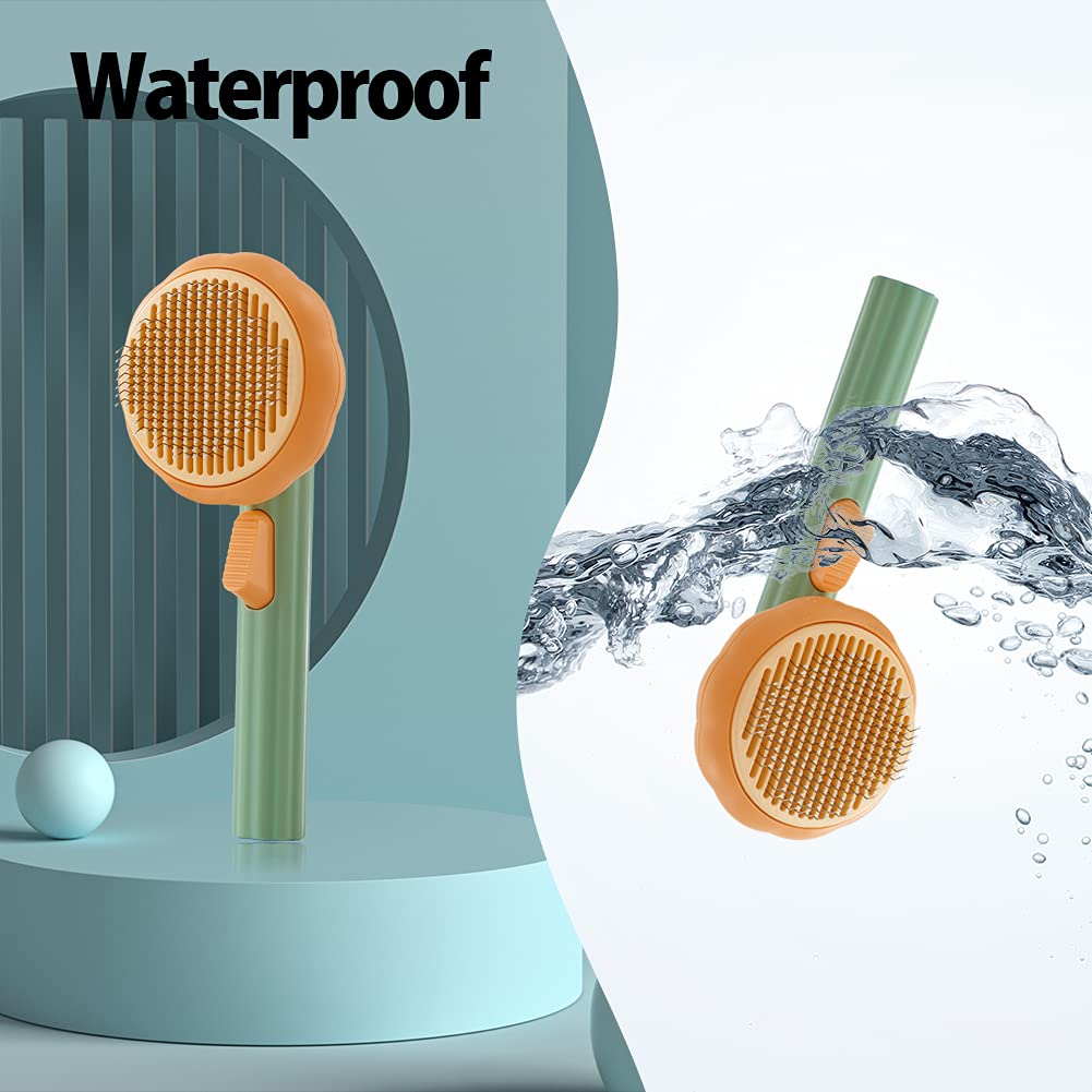 Pet Pumpkin Self Cleaning Slicker Brush