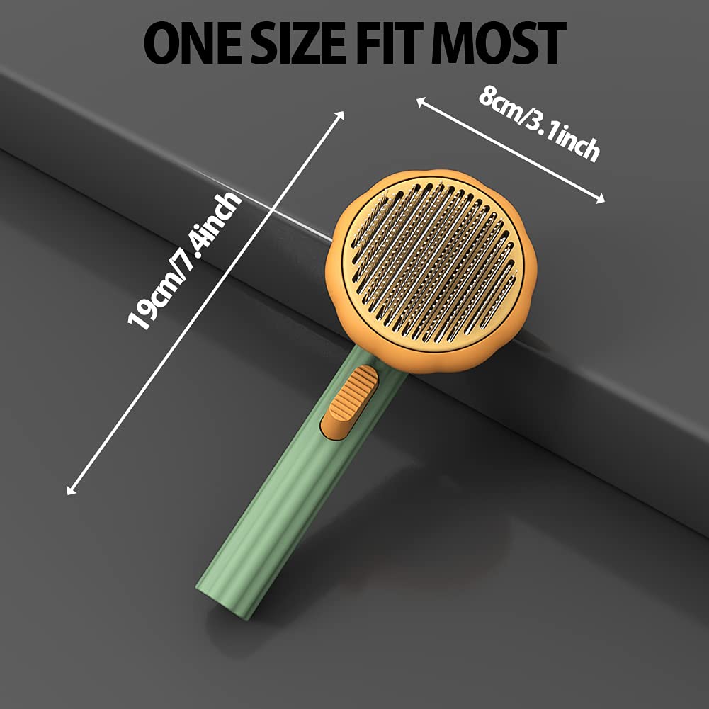 Pet Pumpkin Self Cleaning Slicker Brush