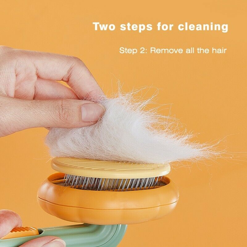 Pet Pumpkin Self Cleaning Slicker Brush