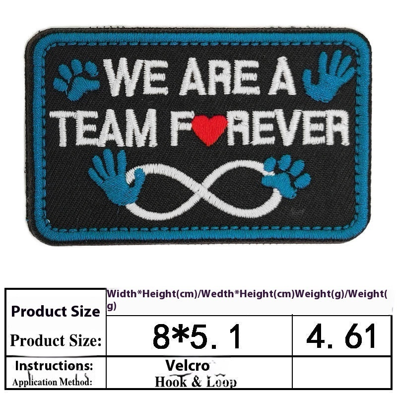 Pet Dog Accessories Embroidered Velcro