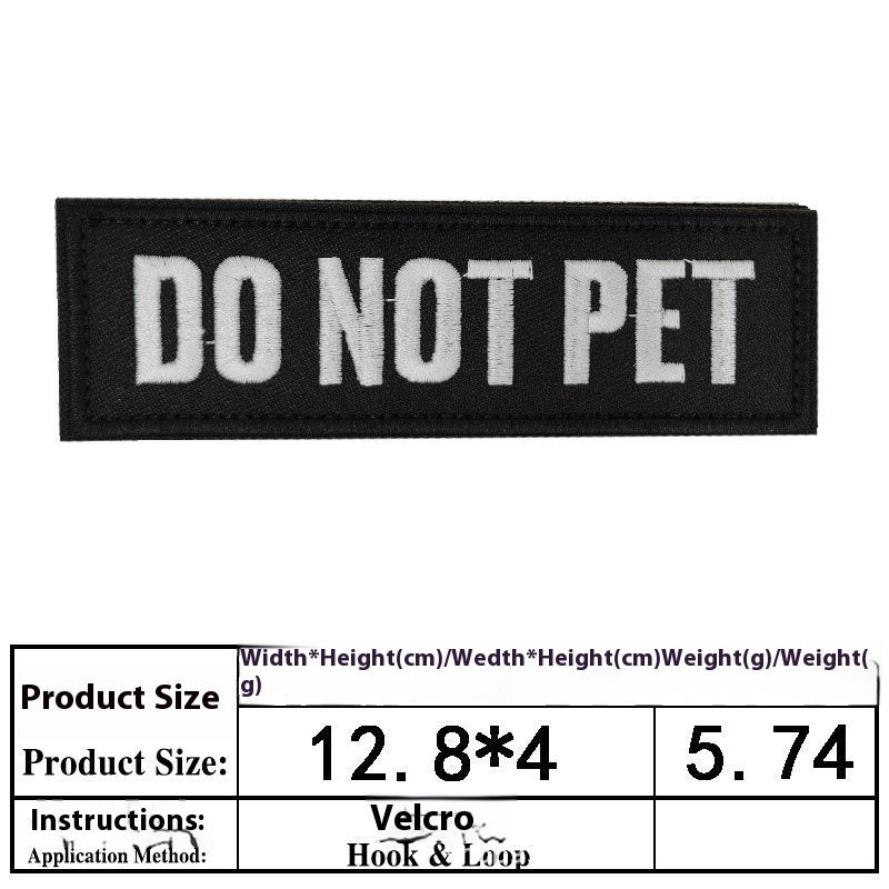 Pet Dog Accessories Embroidered Velcro