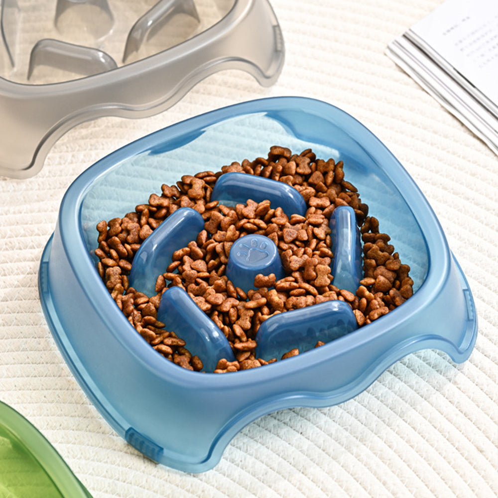 Pet Slow Anti-Suffocation Feeding Plastic Bowl