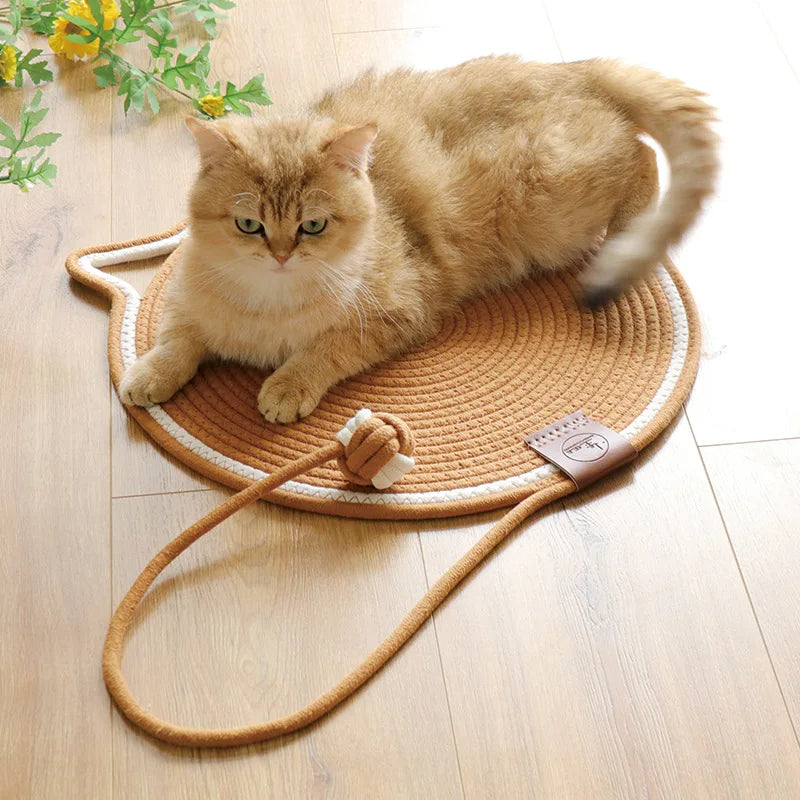 Braided Cotton Rope Cat Claw Mat