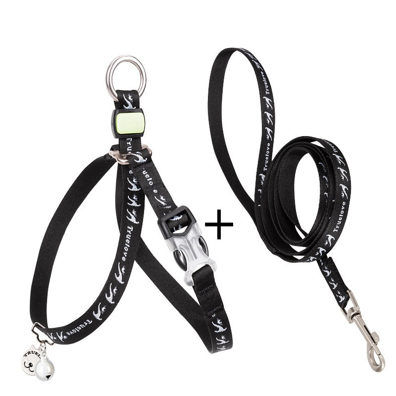 Pet Cat Bell Chest Strap Teddy Leash