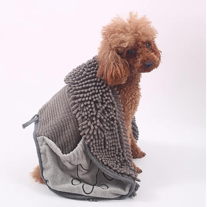 Chenille Pet Dog Bath Towel