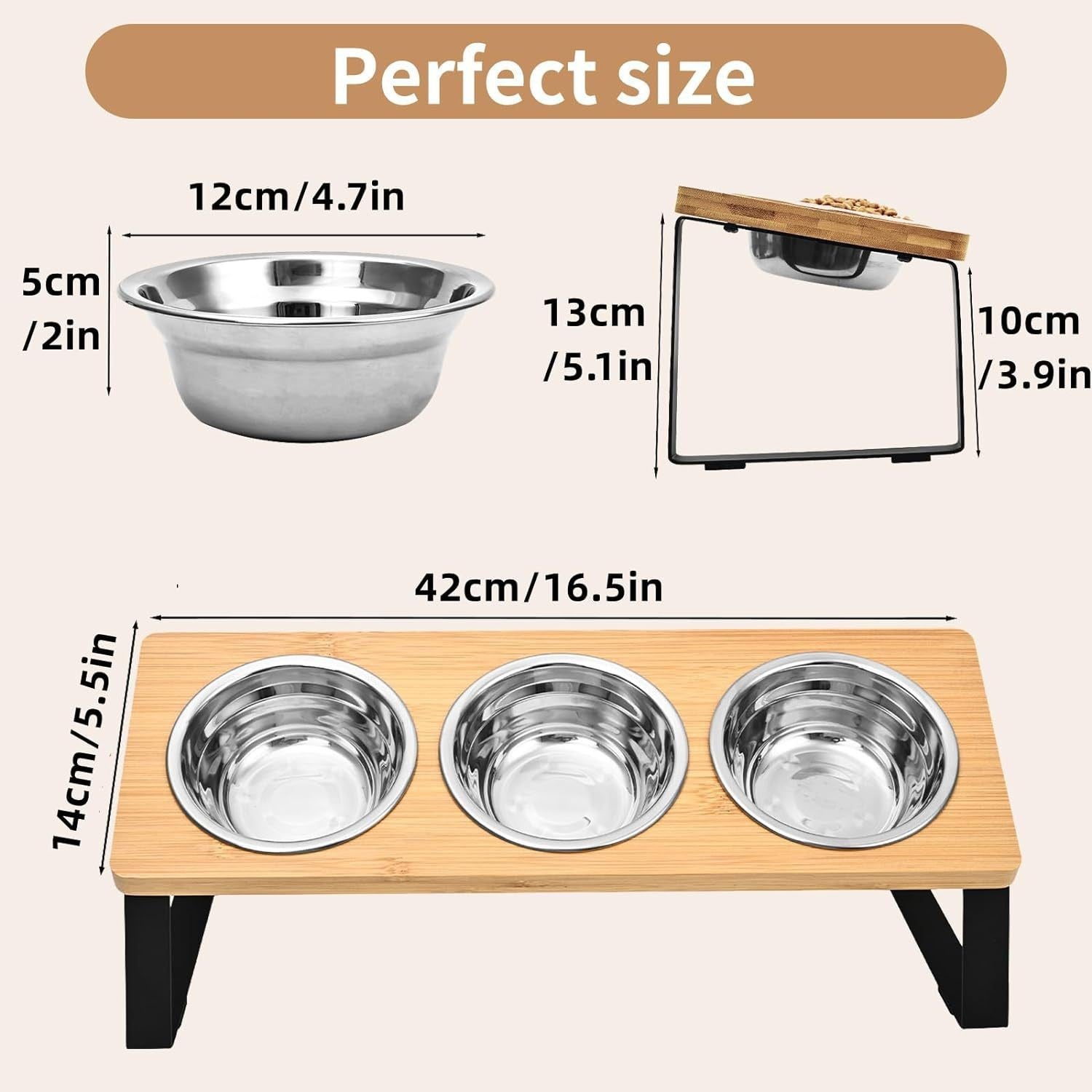Log Pet Feeding Rack