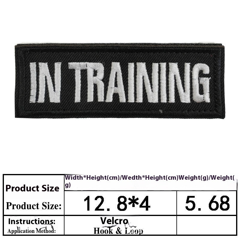 Pet Dog Accessories Embroidered Velcro