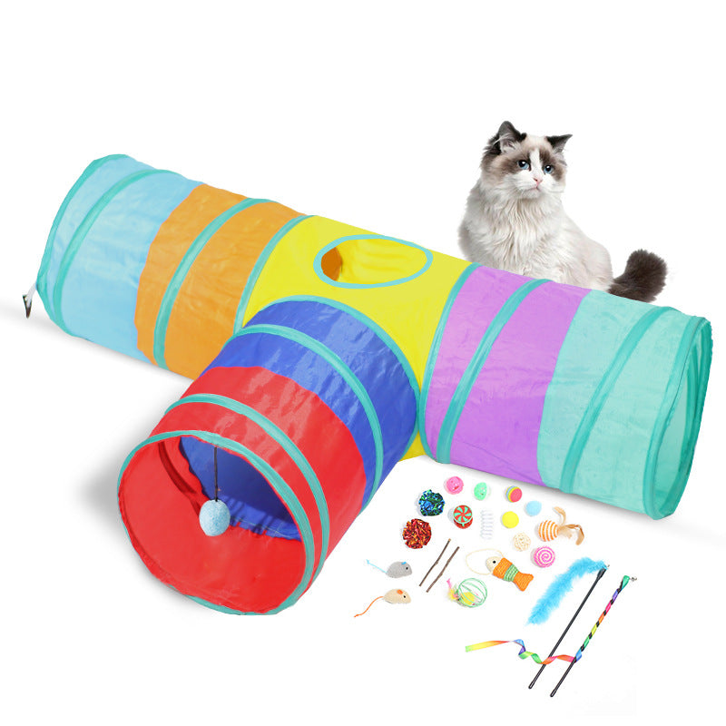 Cat Tunnel Foldable Pet Climbing Path Toy