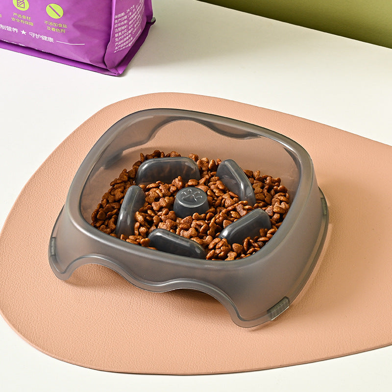 Pet Slow Anti-Suffocation Feeding Plastic Bowl