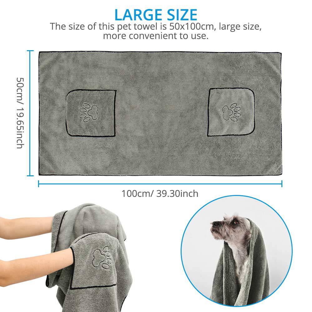 Super Absorbent Large Pet Dog Bath Towel