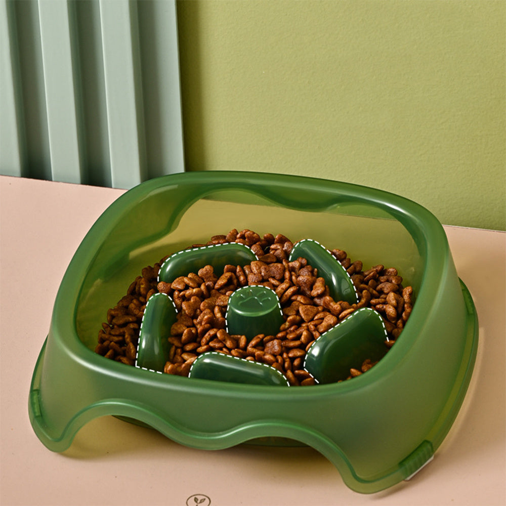 Pet Slow Anti-Suffocation Feeding Plastic Bowl