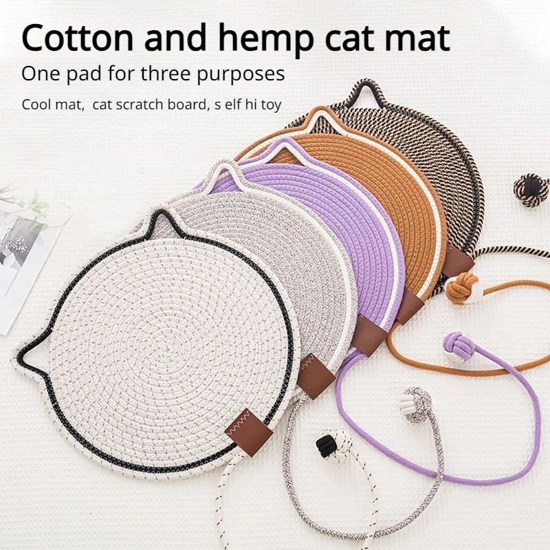 Braided Cotton Rope Cat Claw Mat