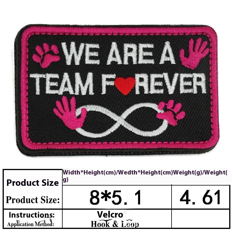 Pet Dog Accessories Embroidered Velcro
