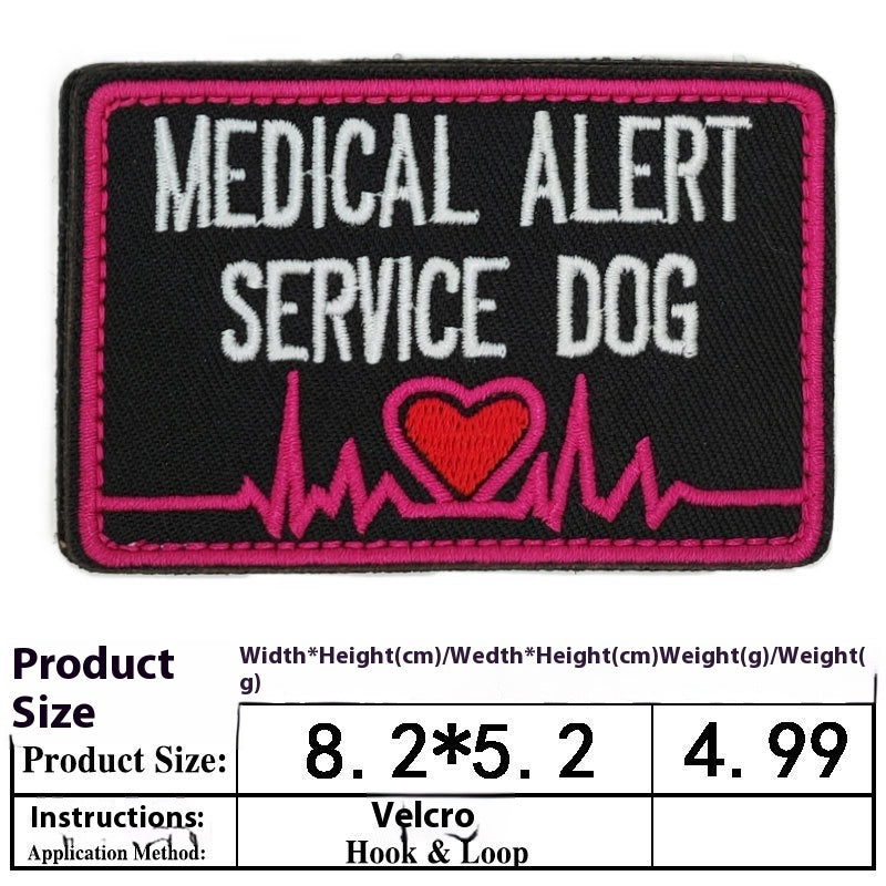 Pet Dog Accessories Embroidered Velcro