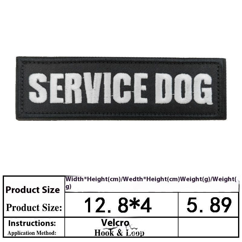 Pet Dog Accessories Embroidered Velcro