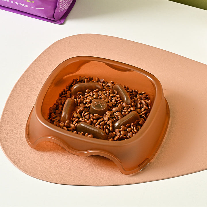 Pet Slow Anti-Suffocation Feeding Plastic Bowl