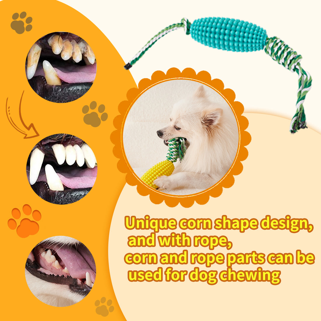 Puppy Toothbrush Interactive Corn Toys