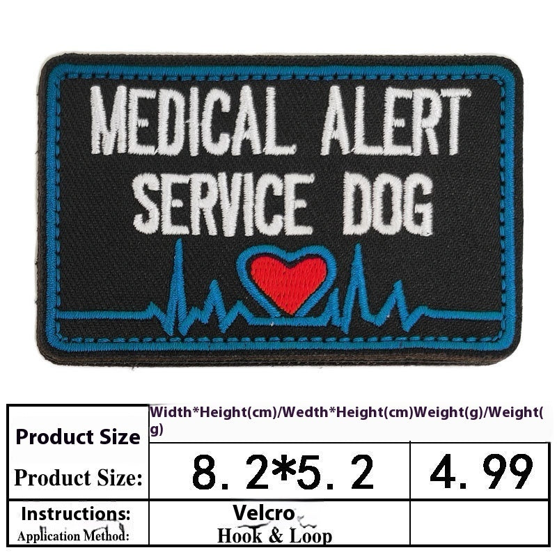 Pet Dog Accessories Embroidered Velcro