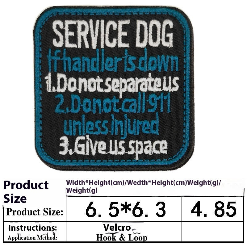 Pet Dog Accessories Embroidered Velcro